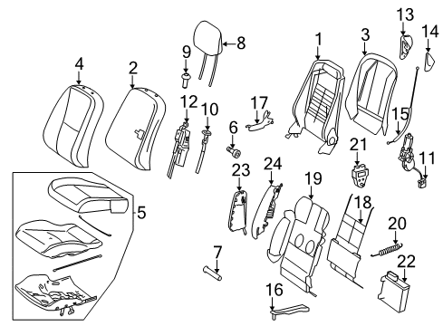 2013 Mercedes-Benz CL63 AMG Power Seats Diagram 3