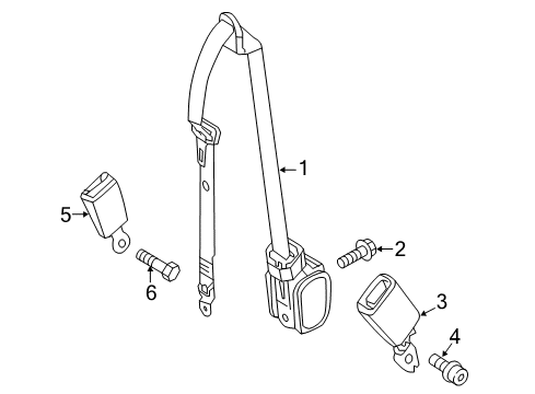 2016 Mercedes-Benz Metris Seat Belt Diagram 3