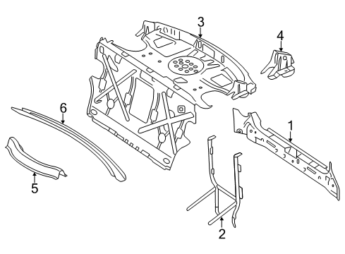 2012 Mercedes-Benz CL550 Rear Body Diagram