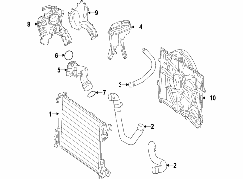 2013 Mercedes-Benz SLK55 AMG Cooling System, Radiator, Water Pump, Cooling Fan Diagram 2