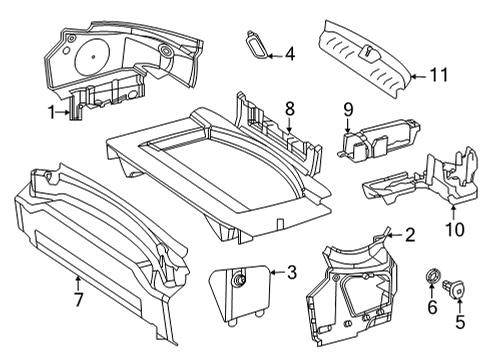 2018 Mercedes-Benz AMG GT C Interior Trim - Rear Body Diagram 1