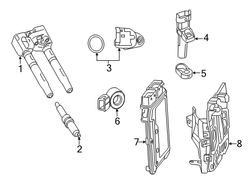 ECM Bracket Diagram for 222-540-12-14