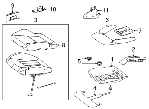 2016 Mercedes-Benz CLS63 AMG S Front Seat Components Diagram 2