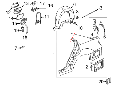 2013 Mercedes-Benz S400 Quarter Panel & Components