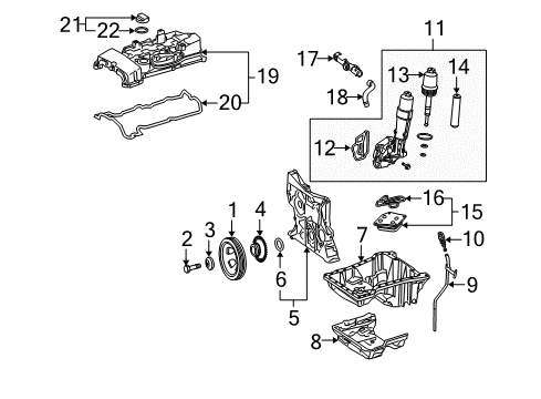 Valve Cover Diagram for 271-010-06-30