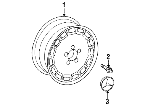 1987 Mercedes-Benz 300E Wheels Diagram