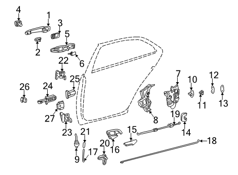 1997 Mercedes-Benz E320 Door & Components Diagram 2