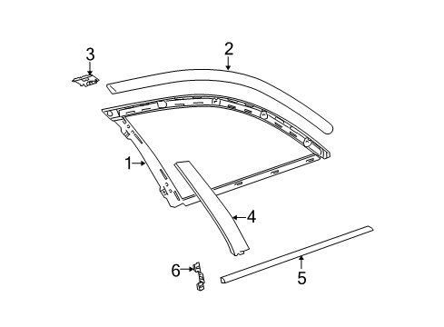 Belt Molding Retainer Diagram for 000-991-59-70