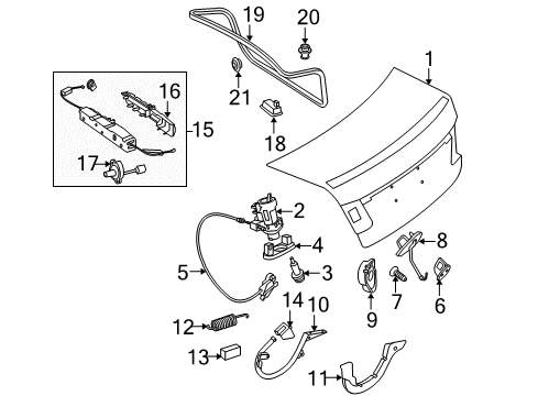 2012 Mercedes-Benz E63 AMG Trunk, Electrical Diagram 3