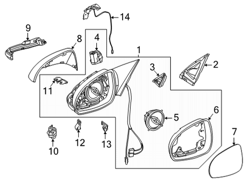 Side Camera Bracket Diagram for 223-820-71-02