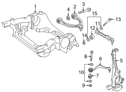 Lower Control Arm Diagram for 205-330-31-06