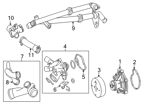 2014 Mercedes-Benz SLK250 Water Pump