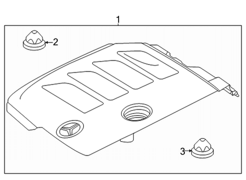 2020 Mercedes-Benz GLC300 Engine Appearance Cover Diagram 1