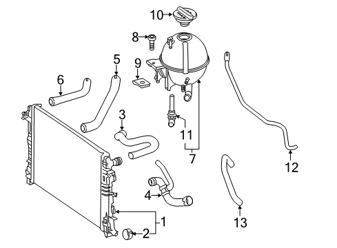 2015 Mercedes-Benz Sprinter 2500 Radiator & Components, Water Pump, Cooling Fan Diagram 2