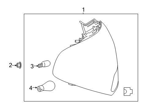 2022 Mercedes-Benz A220 Tail Lamps Diagram 1