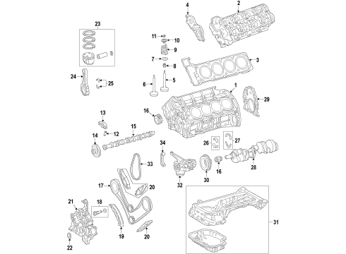 2012 Mercedes-Benz G550 Engine Parts & Mounts, Timing, Lubrication System Diagram 2