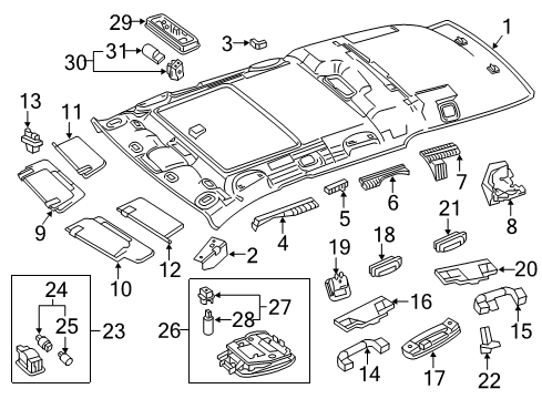 Sunvisor Diagram for 212-810-02-01-9G26