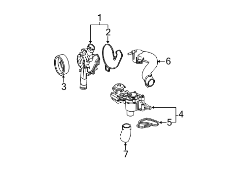 2014 Mercedes-Benz CL65 AMG Water Pump Diagram