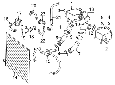 Water Pump Mount Bracket Diagram for 222-504-29-40