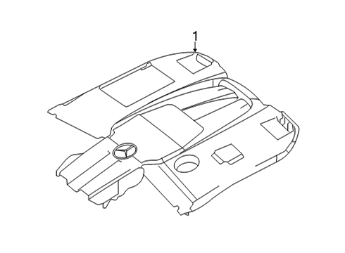 2019 Mercedes-Benz AMG GT 63 Engine Appearance Cover Diagram