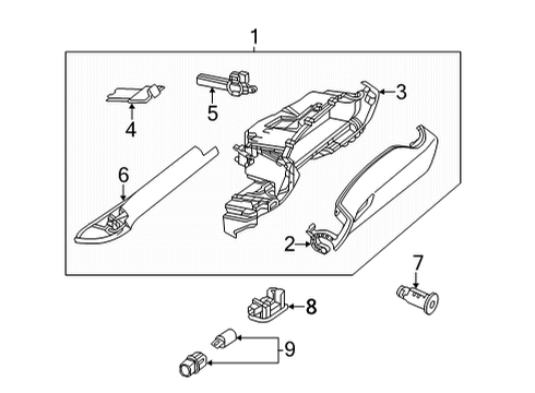 Glove Box Assembly Diagram for 190-680-18-87-8L16