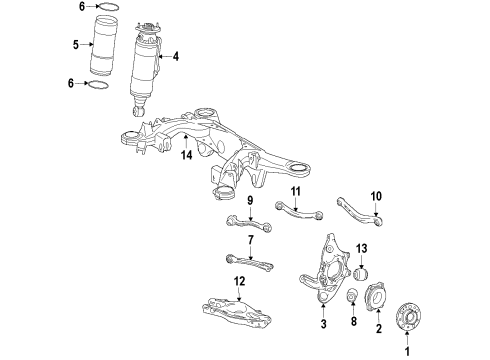 2016 Mercedes-Benz SL400 Rear Suspension, Control Arm Diagram 2