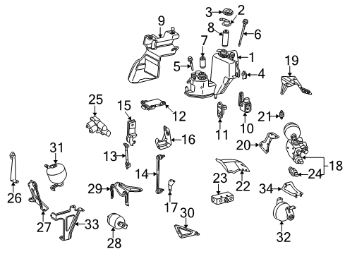 Accumulator Bracket Diagram for 220-320-02-35