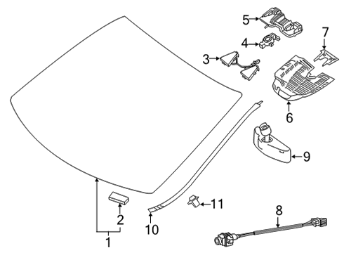 2023 Mercedes-Benz GLA250 Glass - Windshield