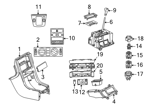 2004 Mercedes-Benz SLK320 A/C & Heater Control Units Diagram 1