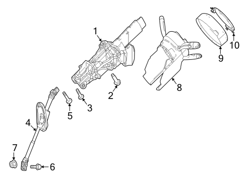 Column Shaft Lower Bolt Diagram for 202-990-21-01