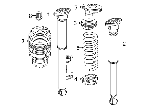 2023 Mercedes-Benz C63 AMG S Shocks & Components  Diagram 1