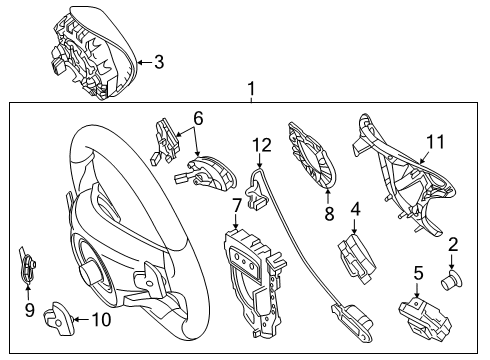 Steering Wheel Diagram for 000-460-71-03-64-9E38