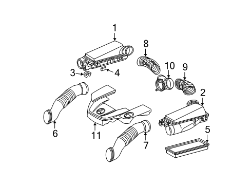 2004 Mercedes-Benz E55 AMG Filters Diagram 1