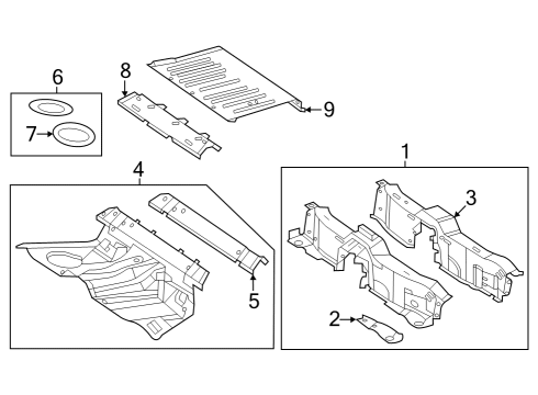 Center Crossmember Diagram for 223-610-96-02