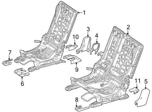 2023 Mercedes-Benz EQB 350 Second Row Seats Diagram 4