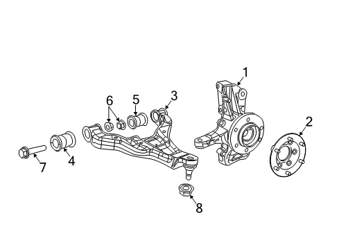 2011 Mercedes-Benz Sprinter 2500 Front Suspension, Control Arm, Stabilizer Bar Diagram 1