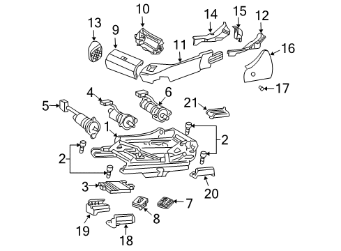 Recline Cover Cap Diagram for 215-918-49-30-9051