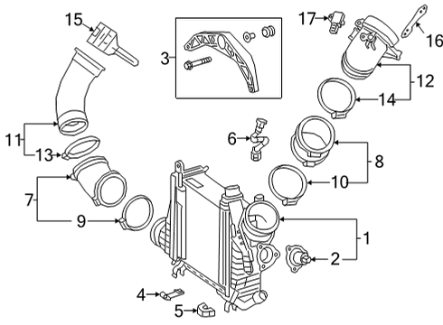 2021 Mercedes-Benz E350 Intercooler, Cooling Diagram 1