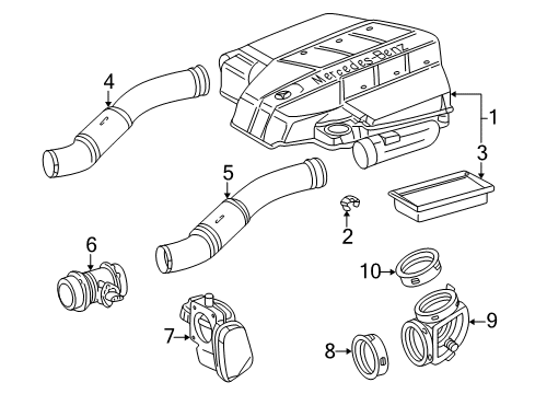 Intake Hose Diagram for 112-094-25-82