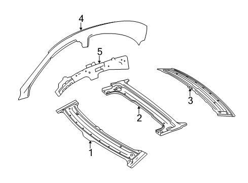 2020 Mercedes-Benz S560 Roof & Components Diagram 1