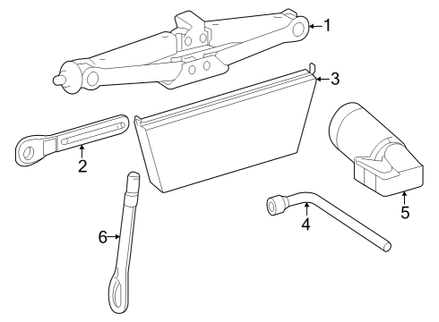 2023 Mercedes-Benz EQB 350 Jack & Components Diagram