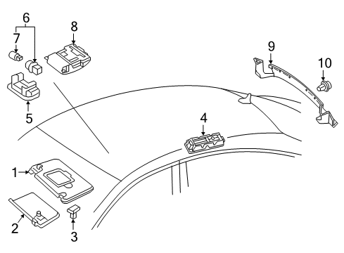 2016 Mercedes-Benz GLE63 AMG S Interior Trim - Roof Diagram 3