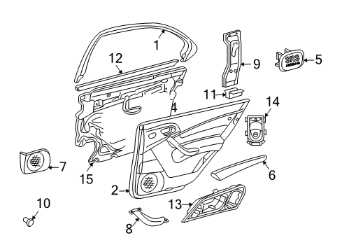 2005 Mercedes-Benz C230 Rear Door Diagram 4