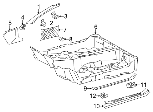 Windshield Pillar Trim Diagram for 230-690-35-25-8M71