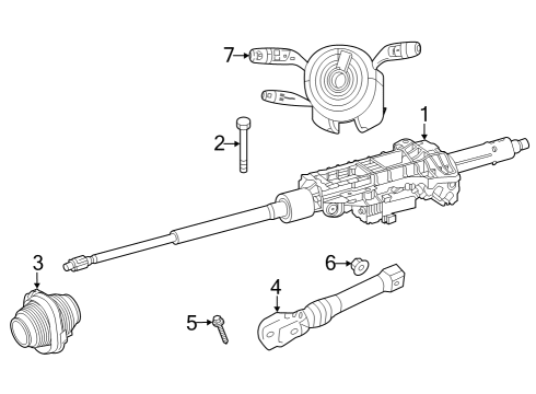 2022 Mercedes-Benz SL63 AMG Steering Column & Wheel, Steering Gear & Linkage Diagram 3