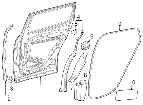 2023 Mercedes-Benz EQB 350 Door & Components Diagram 2