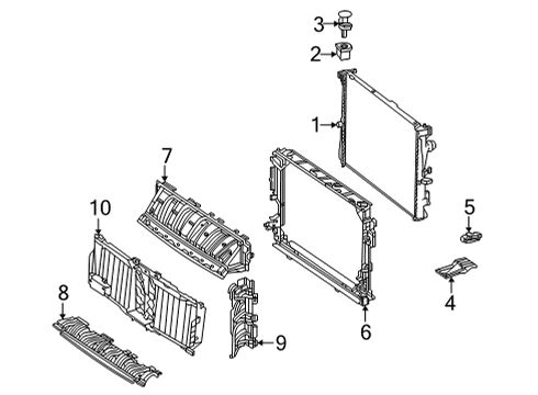 2023 Mercedes-Benz EQS 450 Radiator & Components Diagram 2