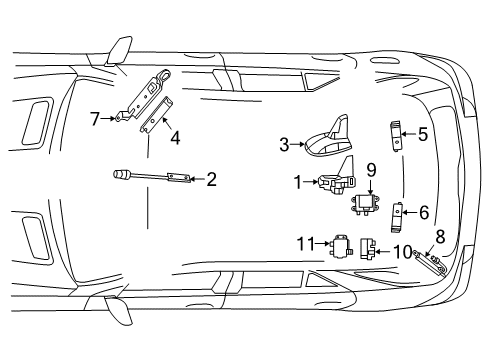 2016 Mercedes-Benz GLE450 AMG Antenna & Radio Diagram