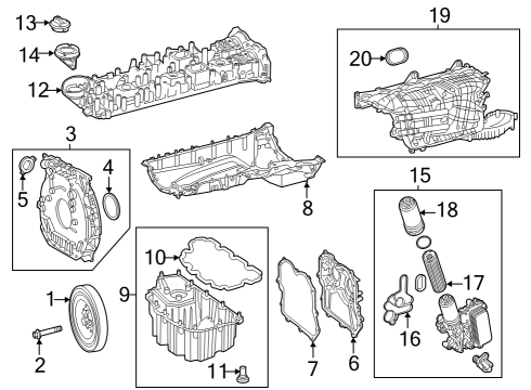 2024 Mercedes-Benz GLE53 AMG Engine Parts Diagram 2