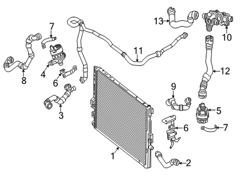 Lower Hose Diagram for 213-501-16-01-64